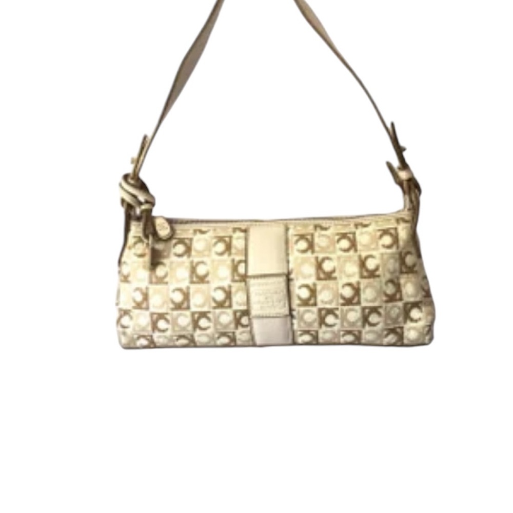 Vintage Liz Claiborne Fabric and Leather Purse